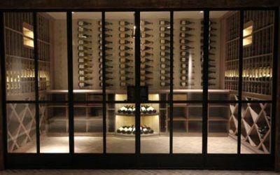 Glass-Enclosed Wine Cellars
